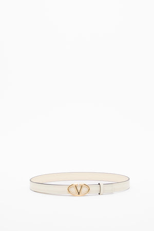CINTURA VLOGO THE BOLD EDITION IN VITELLO LUCIDO 20 MM