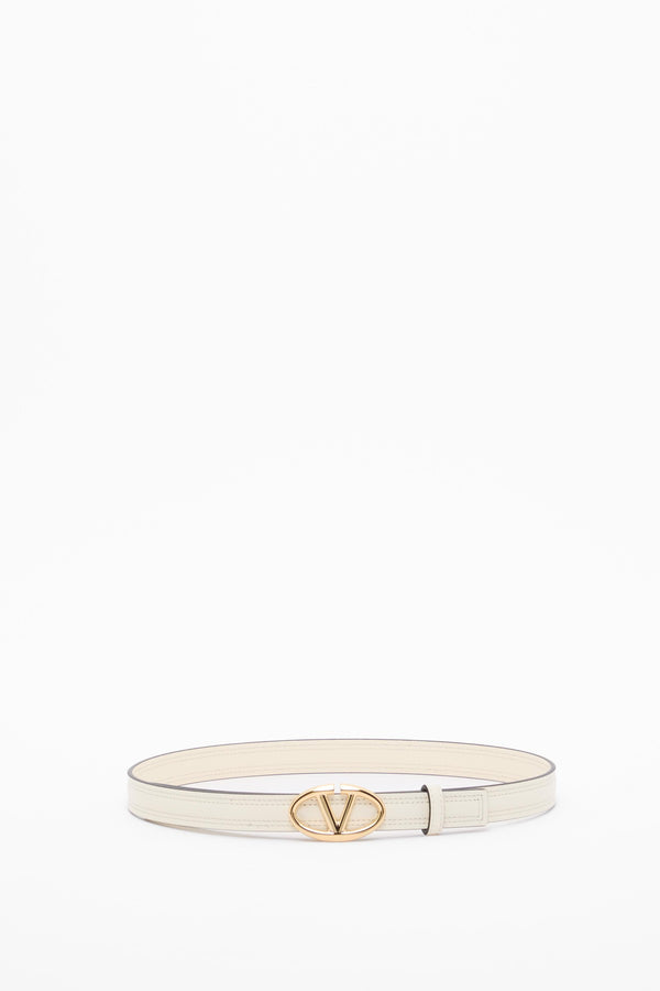 CINTURA VLOGO THE BOLD EDITION IN VITELLO LUCIDO 20 MM
