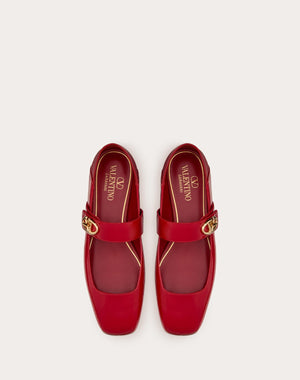 Ballerina Mary-Jane Vlogo Locker In Naplack