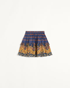 Gonna In Lino Paisley Medaglioni Voyage Imaginaire