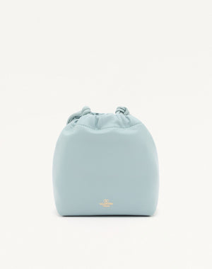 MINI BORSA A SACCHETTO VLOGO POUF IN NAPPA