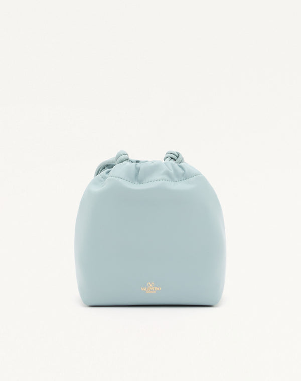 MINI BORSA A SACCHETTO VLOGO POUF IN NAPPA