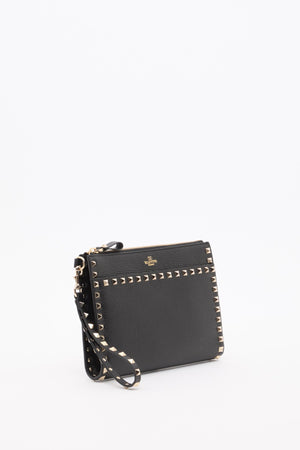 POUCH ROCKSTUD IN VITELLO GRANATO