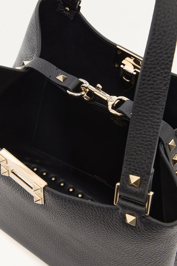 BORSA SHOPPING PICCOLA ROCKSTUD IN VITELLO GRANATO