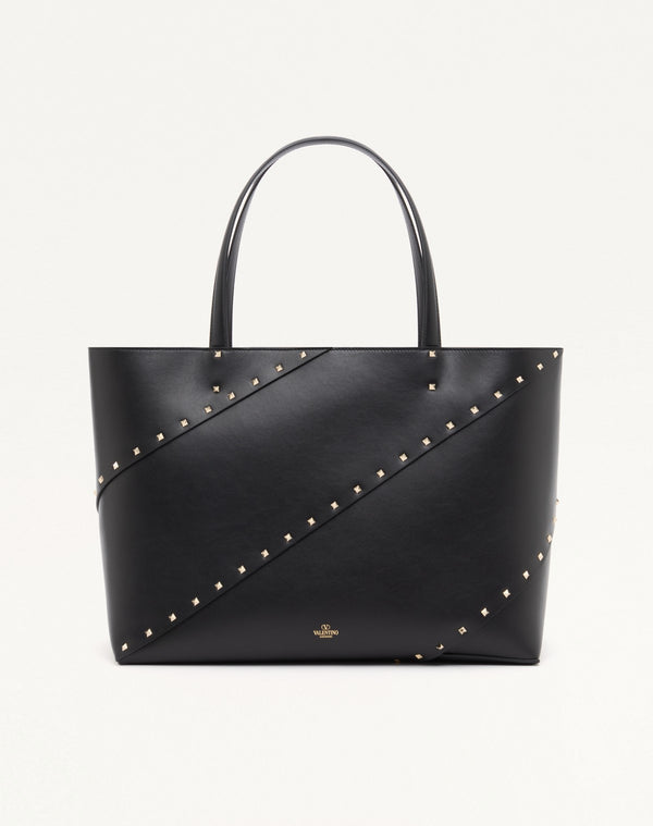 BORSA SHOPPING VALENTINO GARAVANI ROCKSTUD WISPY IN VITELLO 
