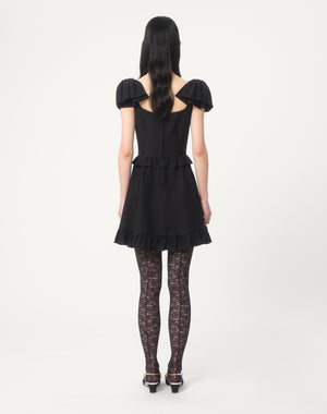 Abito Corto In Crepe Couture 