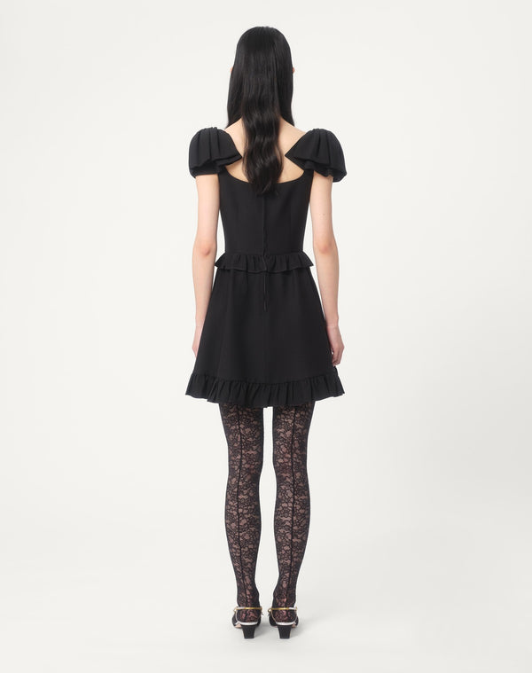 Abito Corto In Crepe Couture 