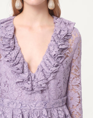 Abito Corto In Heavy Lace