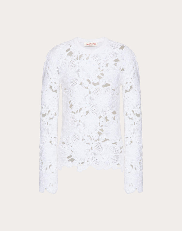 Maglia In Cotone Ricamata