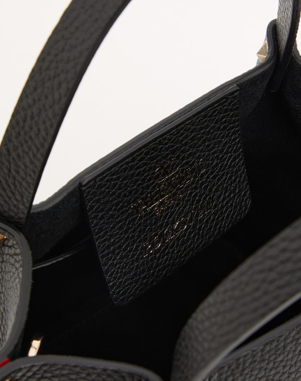 BORSA SHOPPING PICCOLA ROCKSTUD IN VITELLO GRANATO 