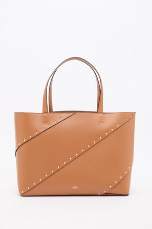 BORSA SHOPPING VALENTINO GARAVANI ROCKSTUD WISPY IN VITELLO 