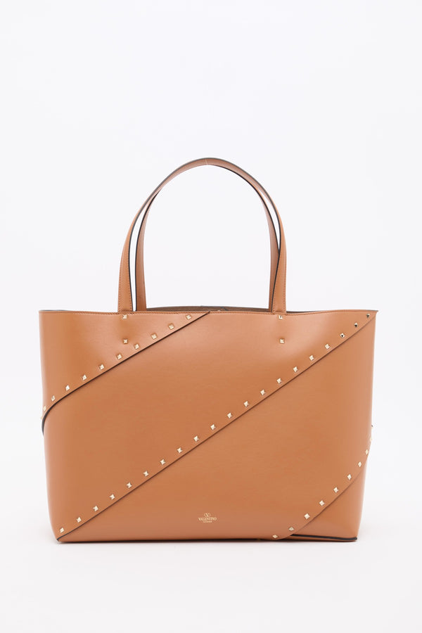 BORSA SHOPPING VALENTINO GARAVANI ROCKSTUD WISPY IN VITELLO 