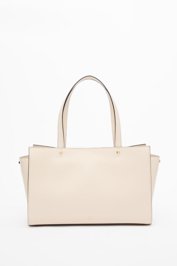 BORSA GRANDE ROCKSTUD FIERCE IN VITELLO GRANATO 