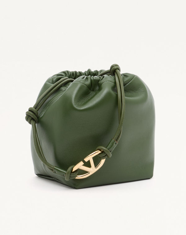 BORSA A SACCHETTO VLOGO POUF IN NAPPA