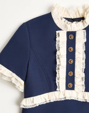 Abito Corto In Crepe Couture 