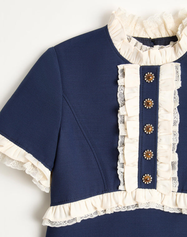 Abito Corto In Crepe Couture 