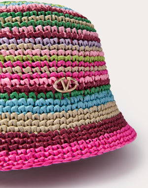 Cappello Bucket Vlogo The Bold Edition In Rafia