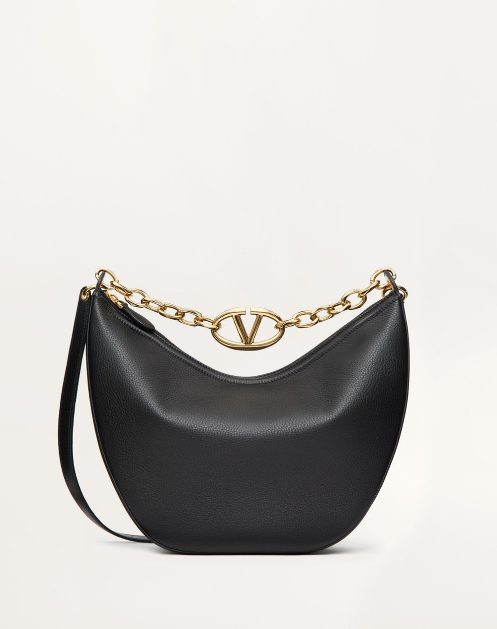 Hobo Media Vlogo Moon Bag In Vitello Granato Con Catena