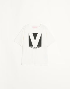 T-Shirt In Jersey Cotton Con Stampa Chez VALENTINOentino