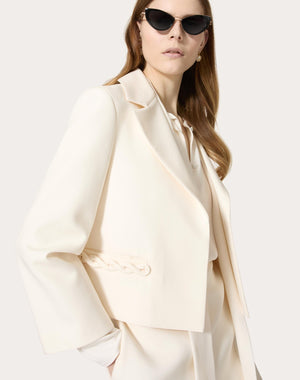 Giacca In Crepe Couture 