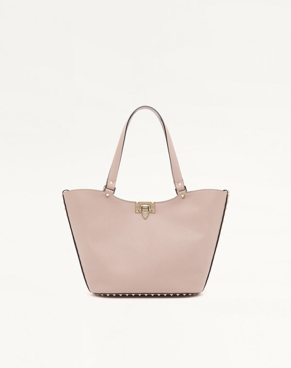 BORSA SHOPPING PICCOLA ROCKSTUD IN VITELLO GRANATO