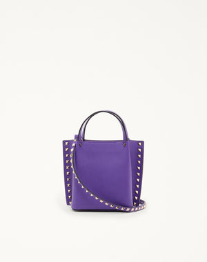 BORSA SHOPPING PICCOLA ROCKSTUD IN VITELLO GRANATO 