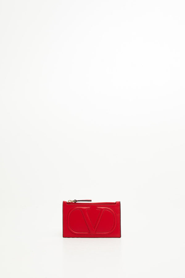 PORTACARTE CON ZIP VLOGO WALK IN VITELLO