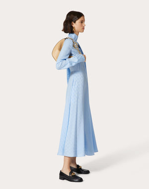 Abito Midi In Silk Jacquard Toile Iconographe 