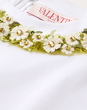 T-Shirt In Cotton Jersey Ricamata