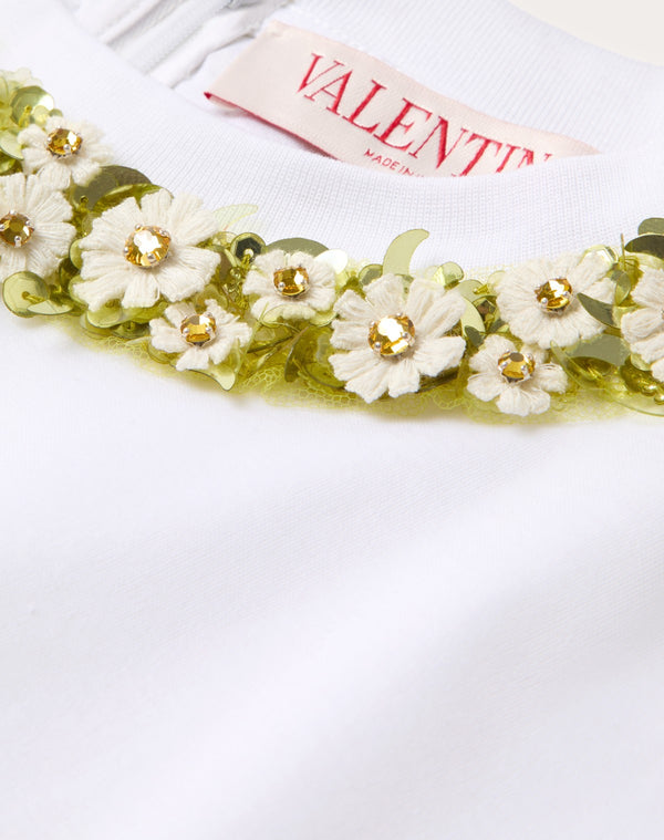 T-Shirt In Cotton Jersey Ricamata