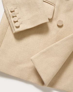 Giacca In Canvas Lino 