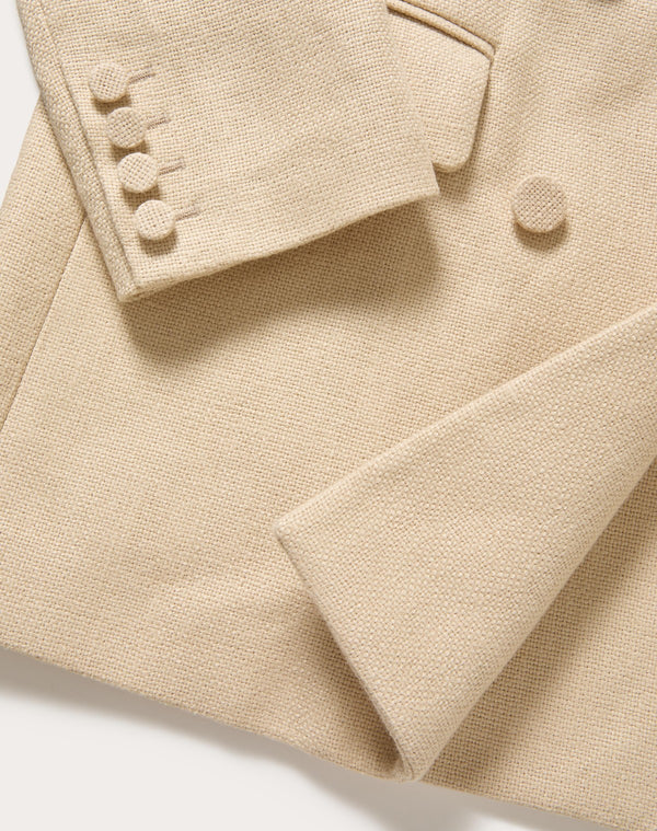 Giacca In Canvas Lino 