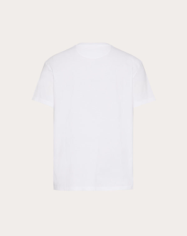 T-Shirt In Cotone Con Stampa Valentino