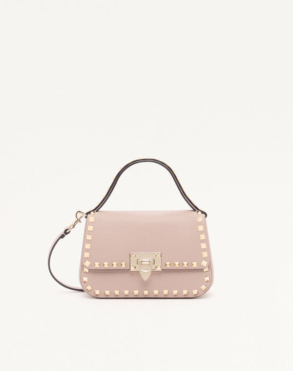 BORSA PICCOLA A MANO ROCKSTUD IN VITELLO GRANATO
