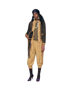 Pantaloni Di Maglia In Lurex 