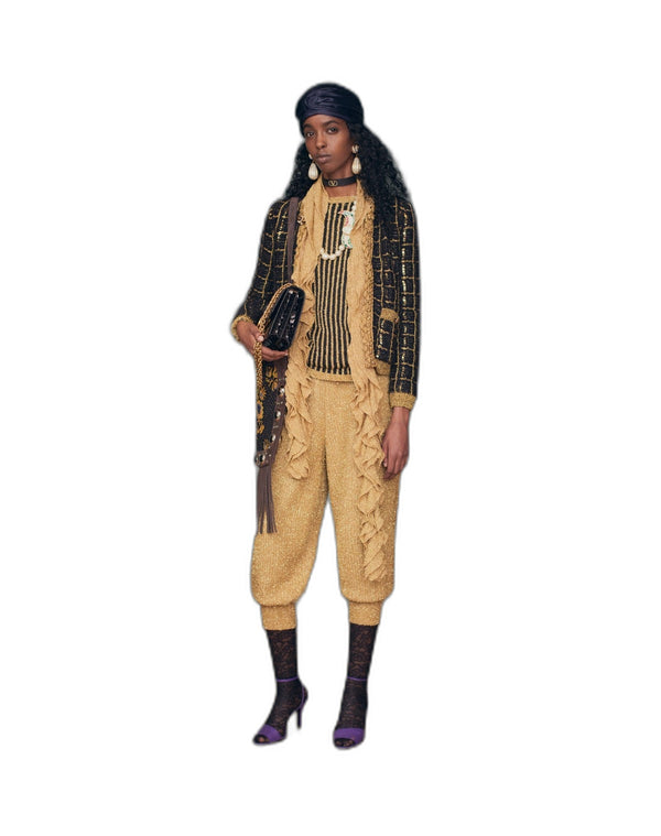 Pantaloni Di Maglia In Lurex 