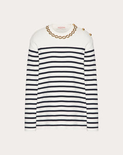 Maglia In Cotone Ricamata