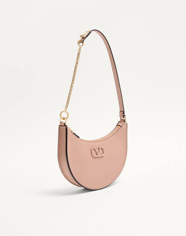 Mini Hobo Vlogo Signature In Vitello Con Logo Gioiello