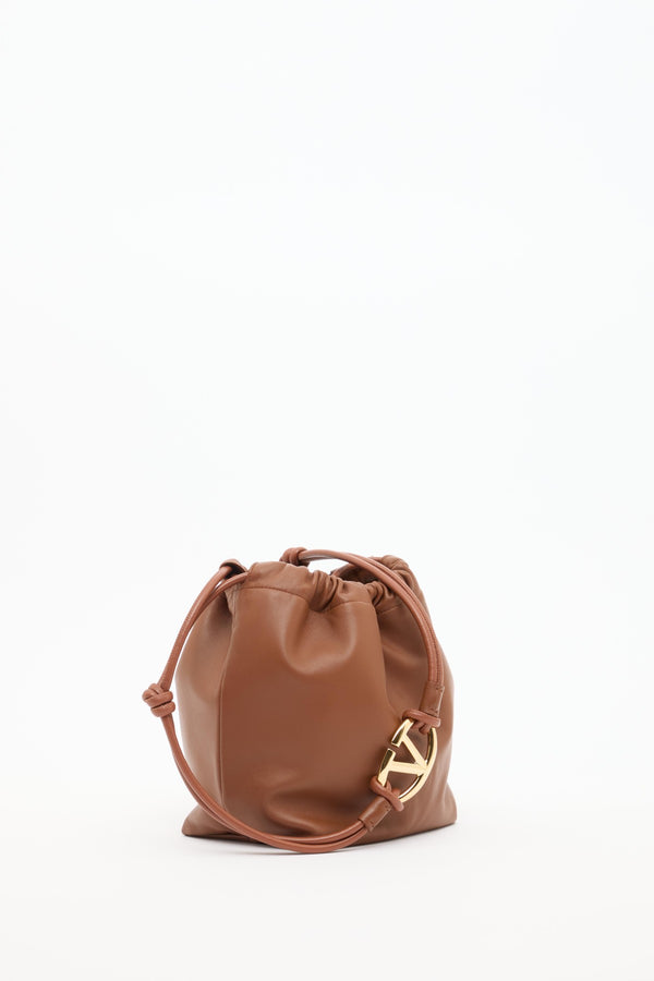 BORSA A SACCHETTO VLOGO POUF IN NAPPA