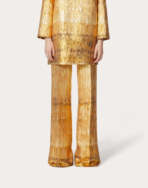 Pantaloni In Broccato Valentino Golden Wings 