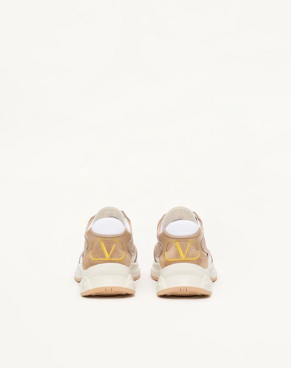 SNEAKER READY GO RUNNER IN TESSUTO E PELLE