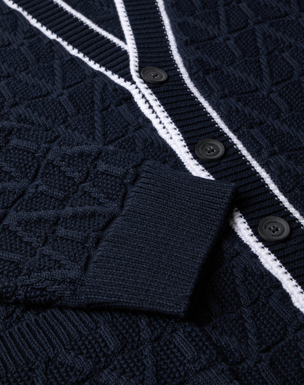 Cardigan In Cotone Con Motivo Toile Iconographe