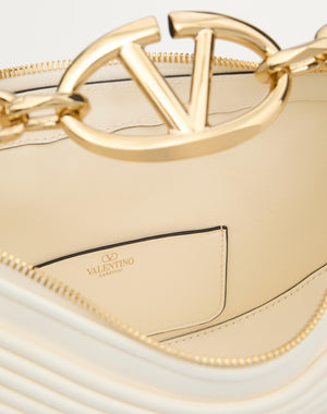 Hobo Piccola Vlogo Moon Bag In Nappa Lavorata Con Catena