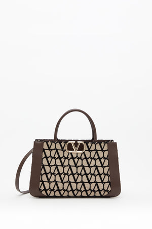 Borsa Media A Mano Vlogo Signature Toile Iconographe