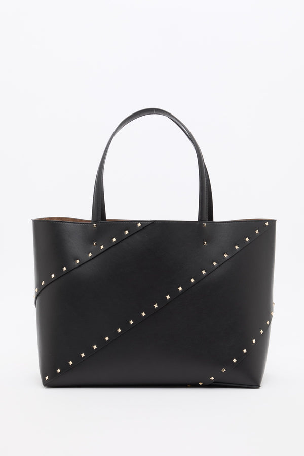 BORSA SHOPPING VALENTINO GARAVANI ROCKSTUD WISPY IN VITELLO 