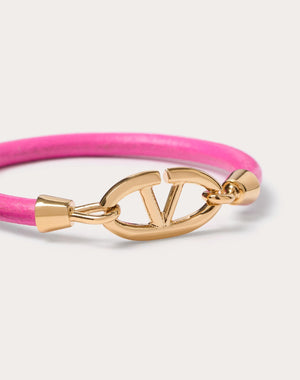 Bracciale Vlogo The Bold Edition Valentino Garavani In Pelle E Metallo