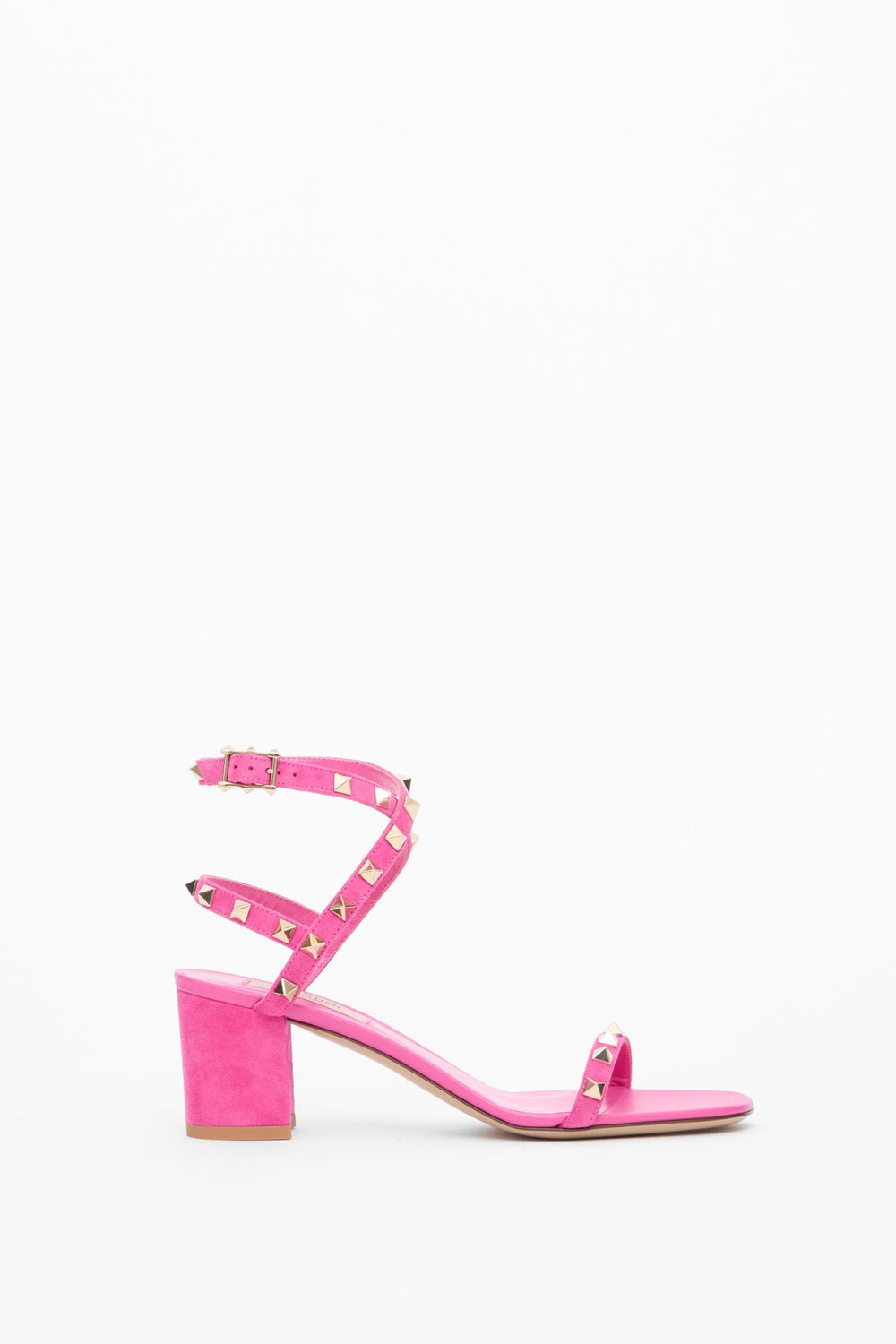 SANDALO ROCKSTUD IN CAMOSCIO CON CINTURINI 60MM