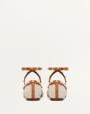 Ballerina Rockstud Con Ricamo Crochet