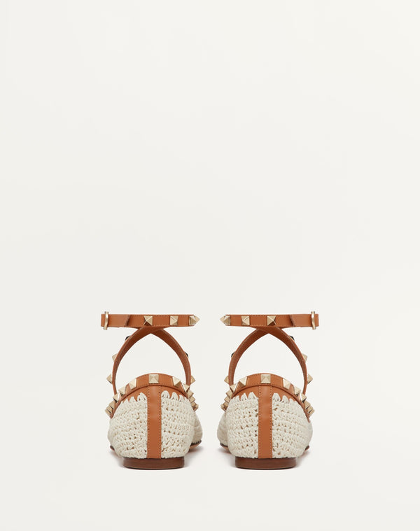 Ballerina Rockstud Con Ricamo Crochet