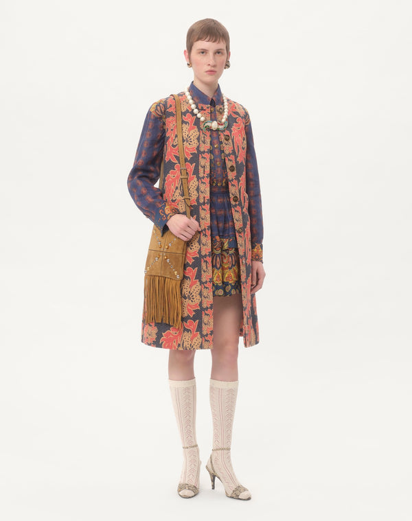 Camicia In Lino Paisley Medaglioni Voyage Imaginaire 
